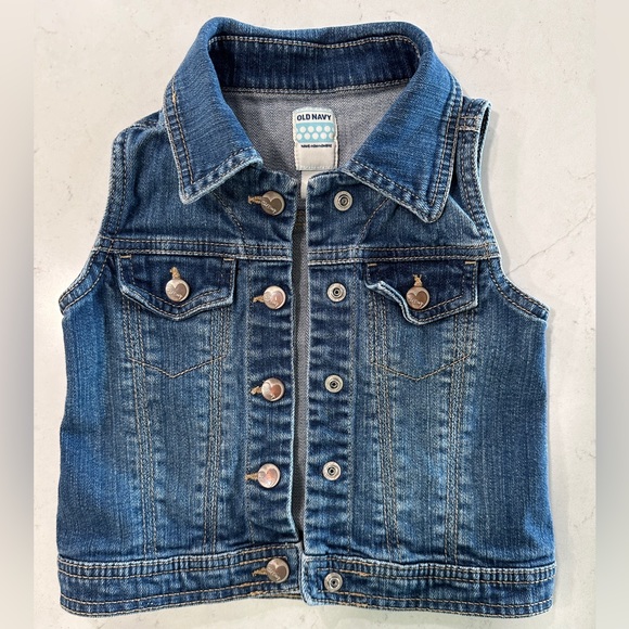 Old Navy Toddler Blue Jean Vest - Picture 1 of 3